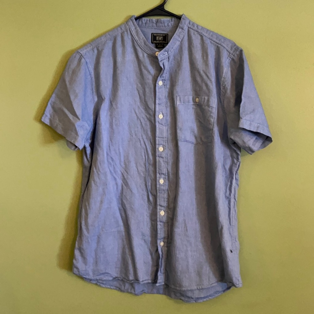 F&F denim dress shirt size L